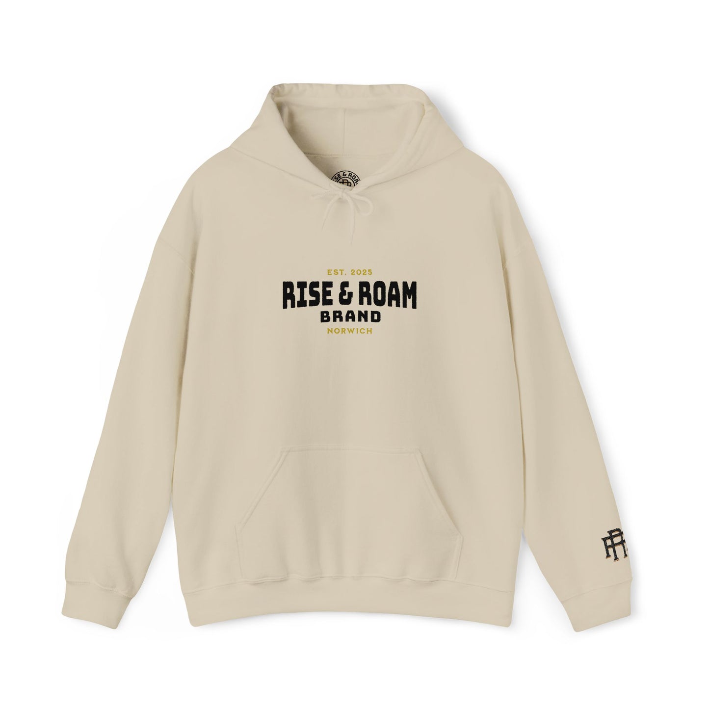 Rise & Roam Brand - Traditional Logo Hooded Sweatshirt