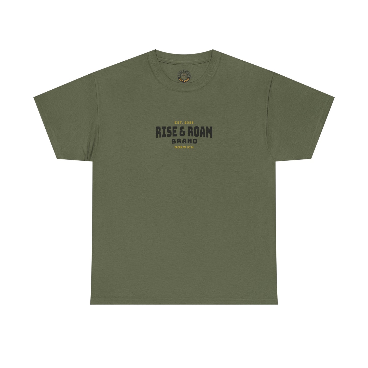 Rise & Roam Brand - Traditional Logo Tee.