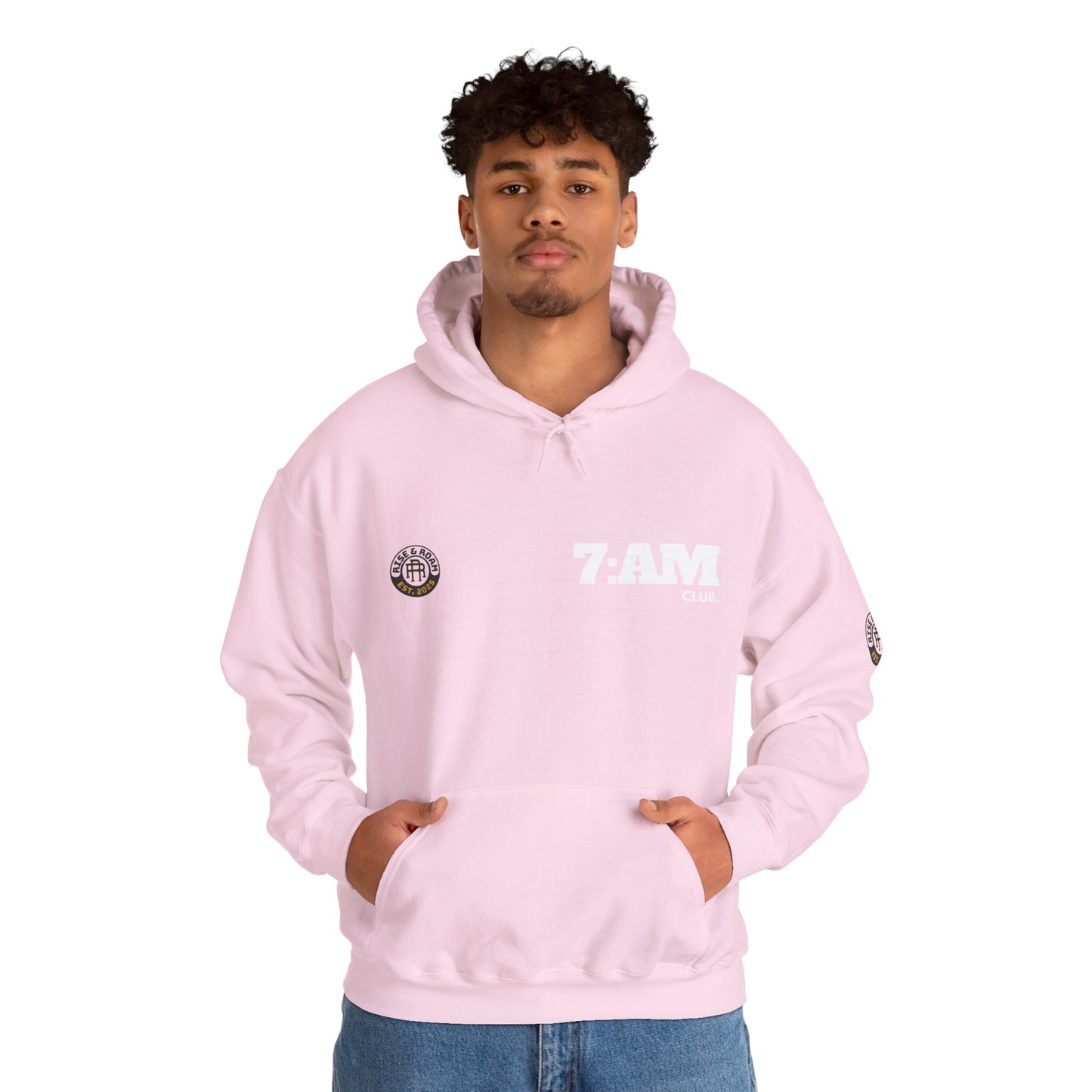 7 AM Club x Rise & Roam Brand Unisex Heavy Blend Hoodie.