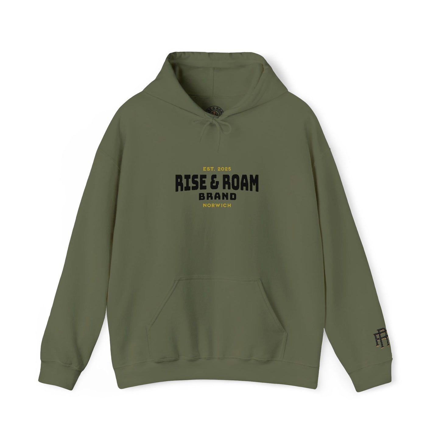 Rise & Roam Brand - Traditional Logo Hooded Sweatshirt