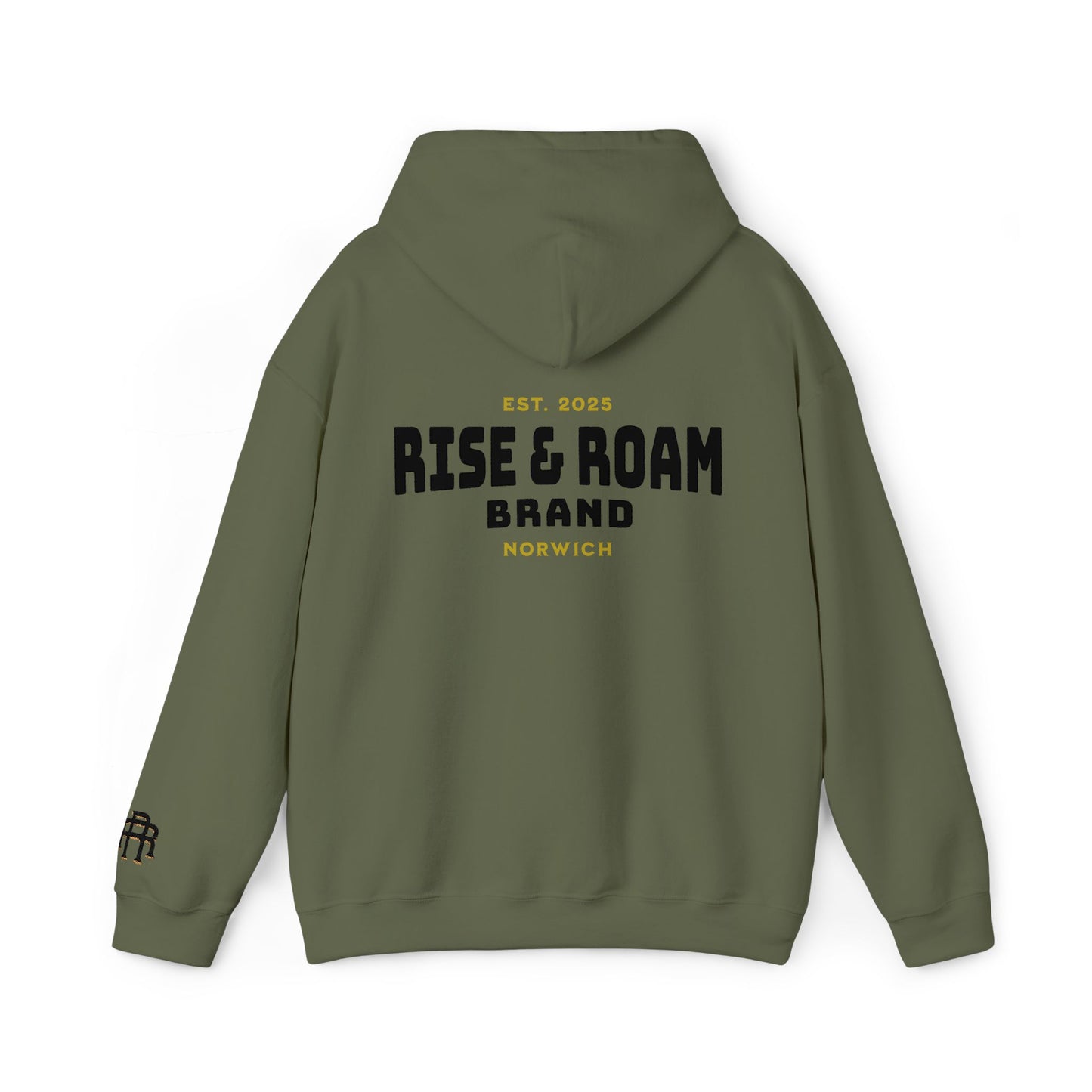 Rise & Roam Brand - Traditional Logo Hooded Sweatshirt
