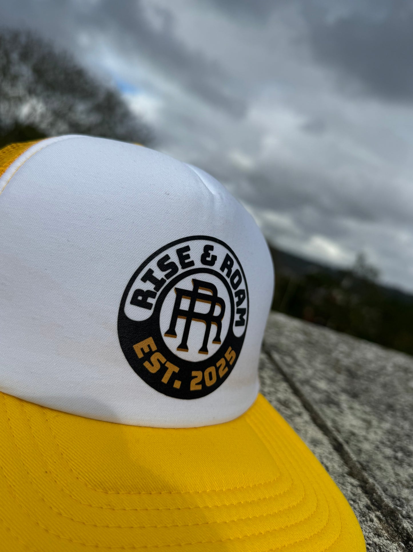 Rise & Roam Brand - Classic Logo Pressed Trucker SnapBack