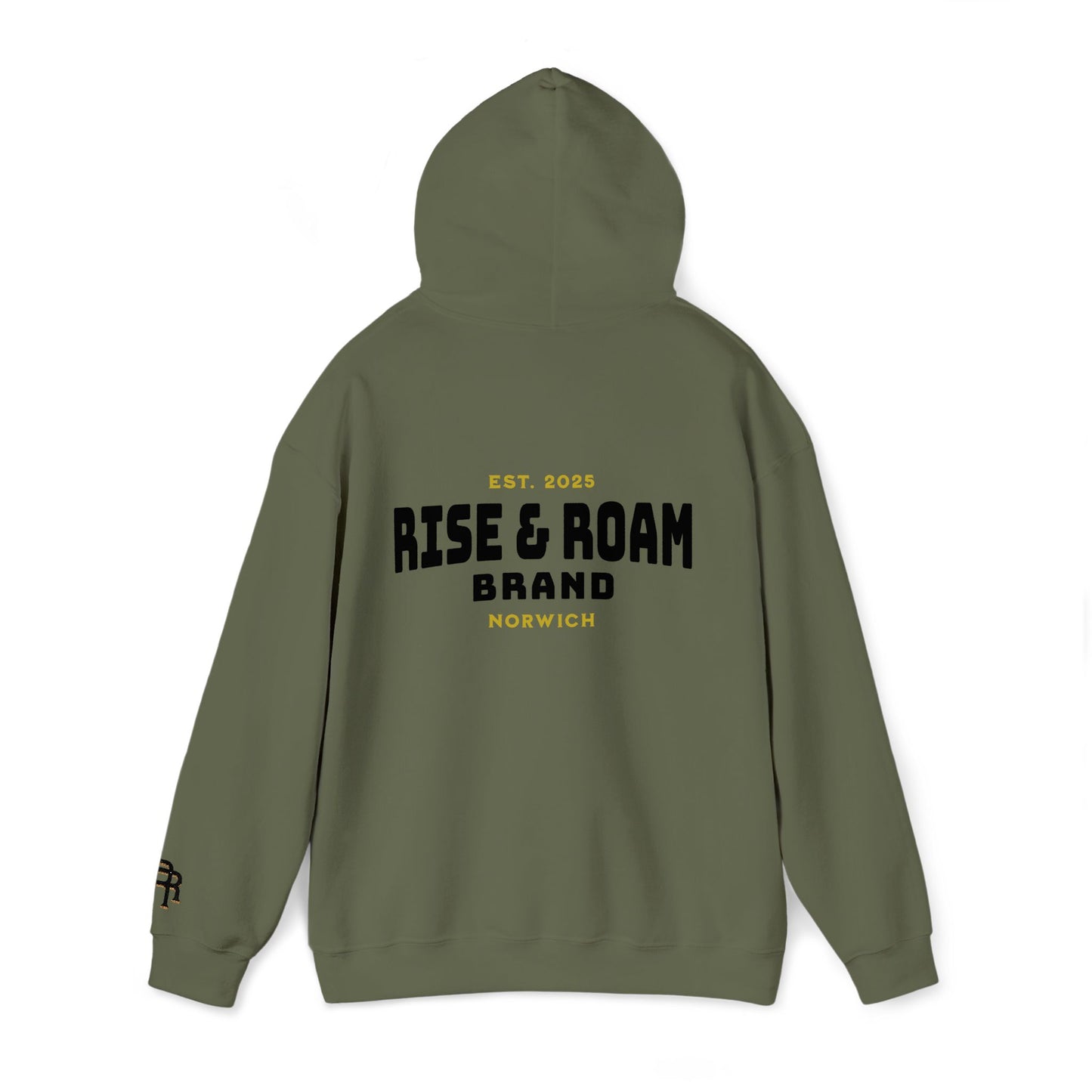 Rise & Roam Brand - Traditional Logo Hooded Sweatshirt
