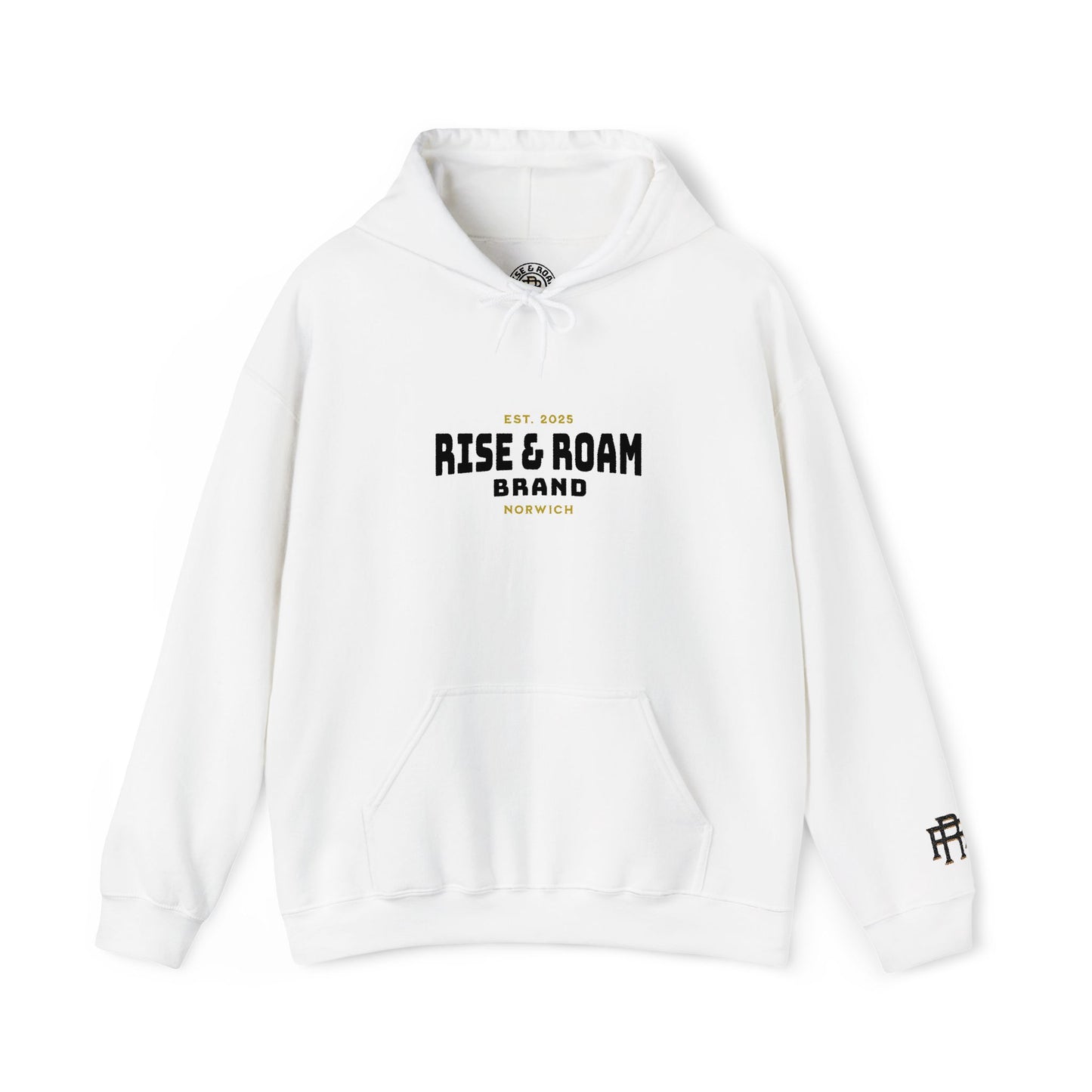 Rise & Roam Brand - Traditional Logo Hooded Sweatshirt