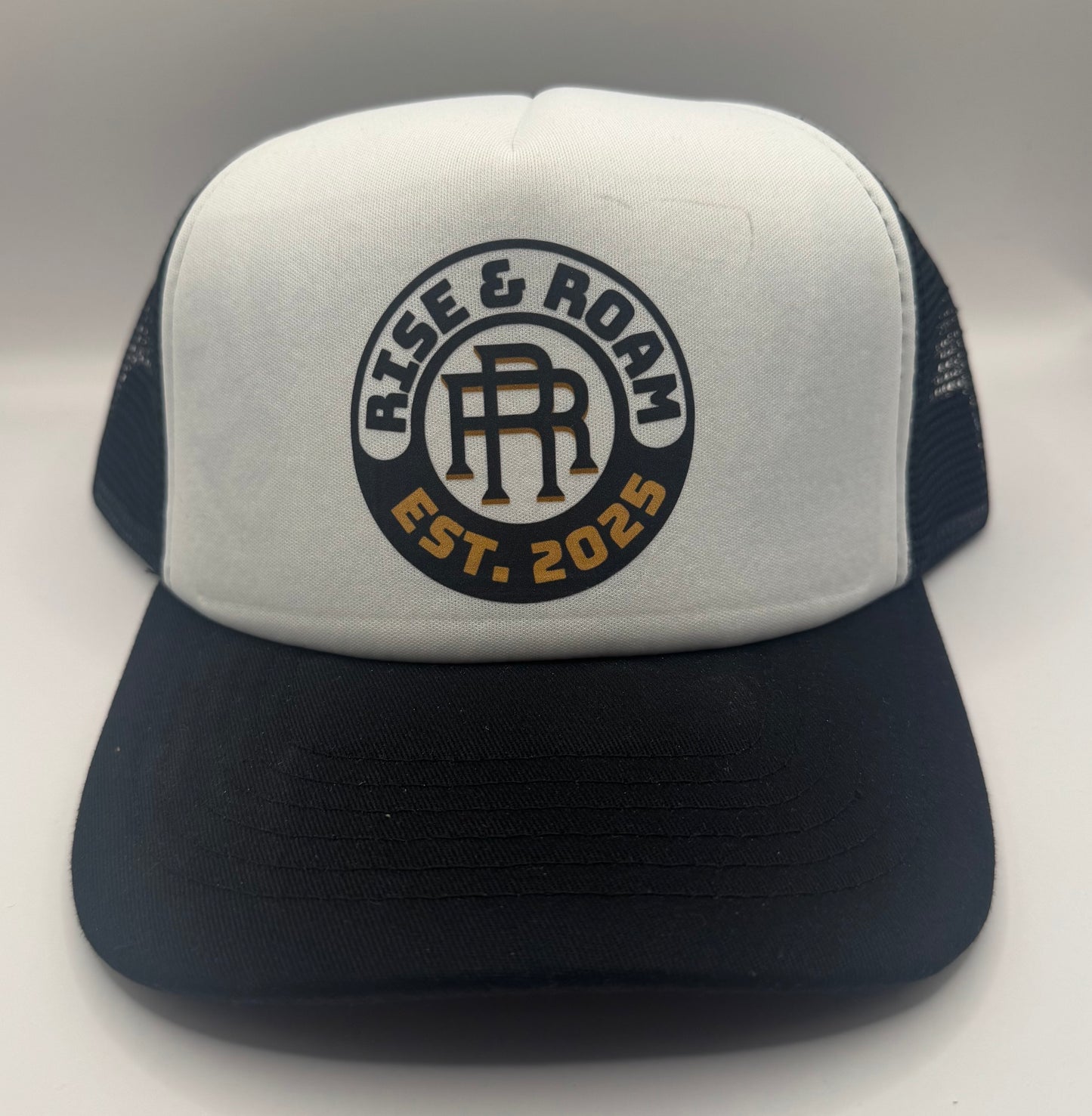 Rise & Roam Brand - Classic Logo Pressed Trucker SnapBack