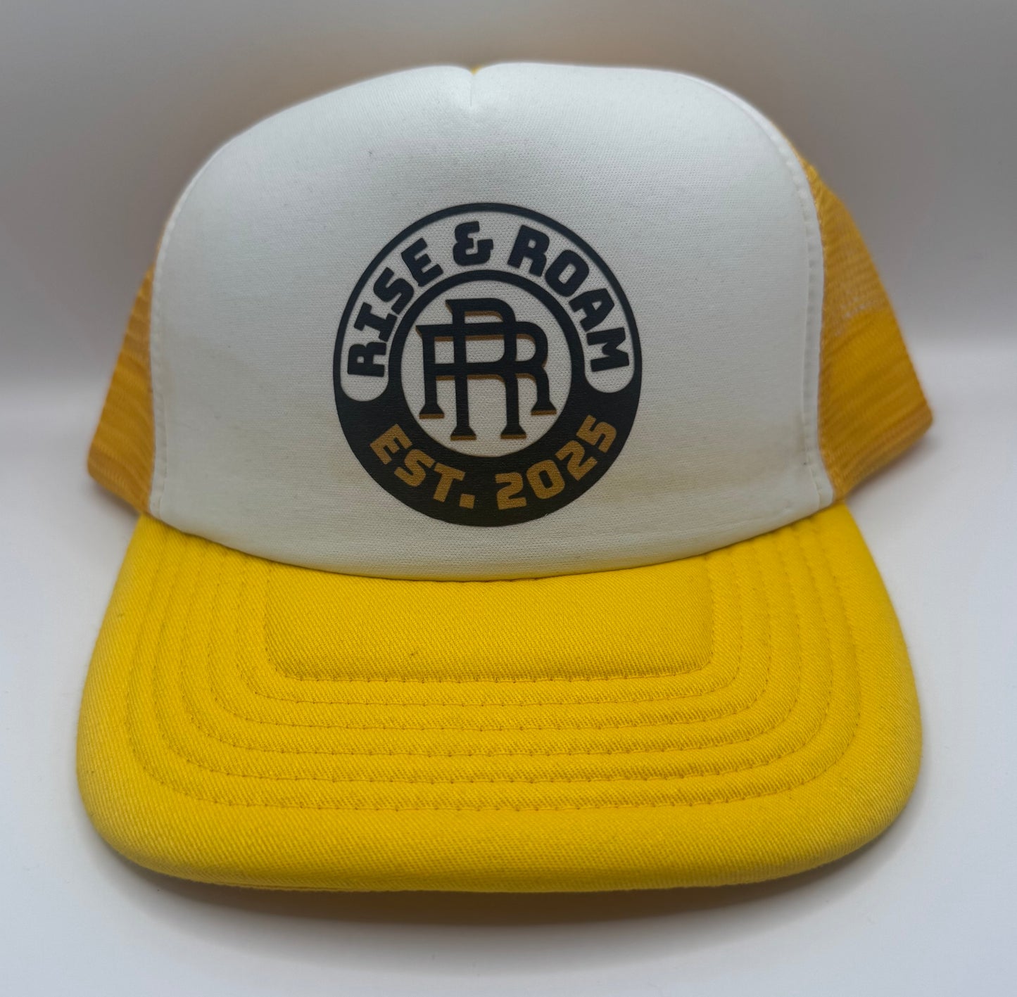 Rise & Roam Brand - Classic Logo Pressed Trucker SnapBack
