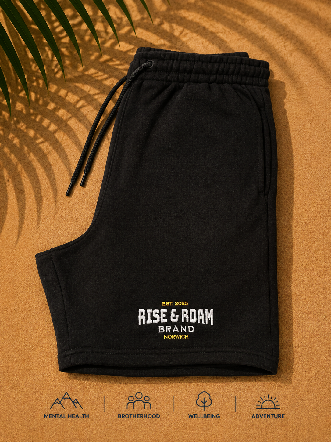 Rise & Roam Brand - Jogger Shorts.