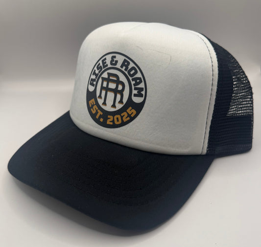 Rise & Roam Brand - Classic Logo Pressed Trucker SnapBack