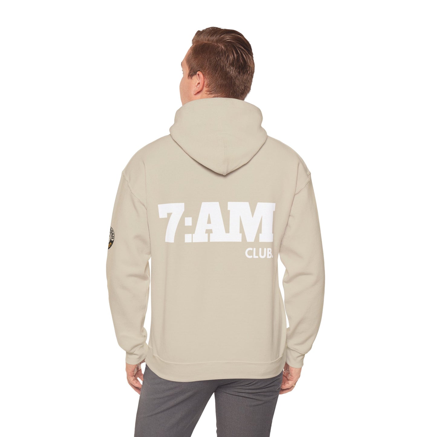 7 AM Club x Rise & Roam Brand Unisex Heavy Blend Hoodie.