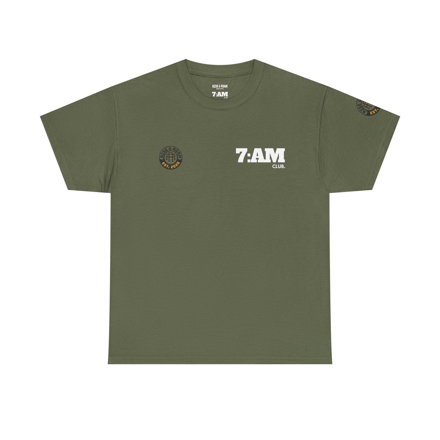 7am Club x Rise & Roam Brand Movement Tee.