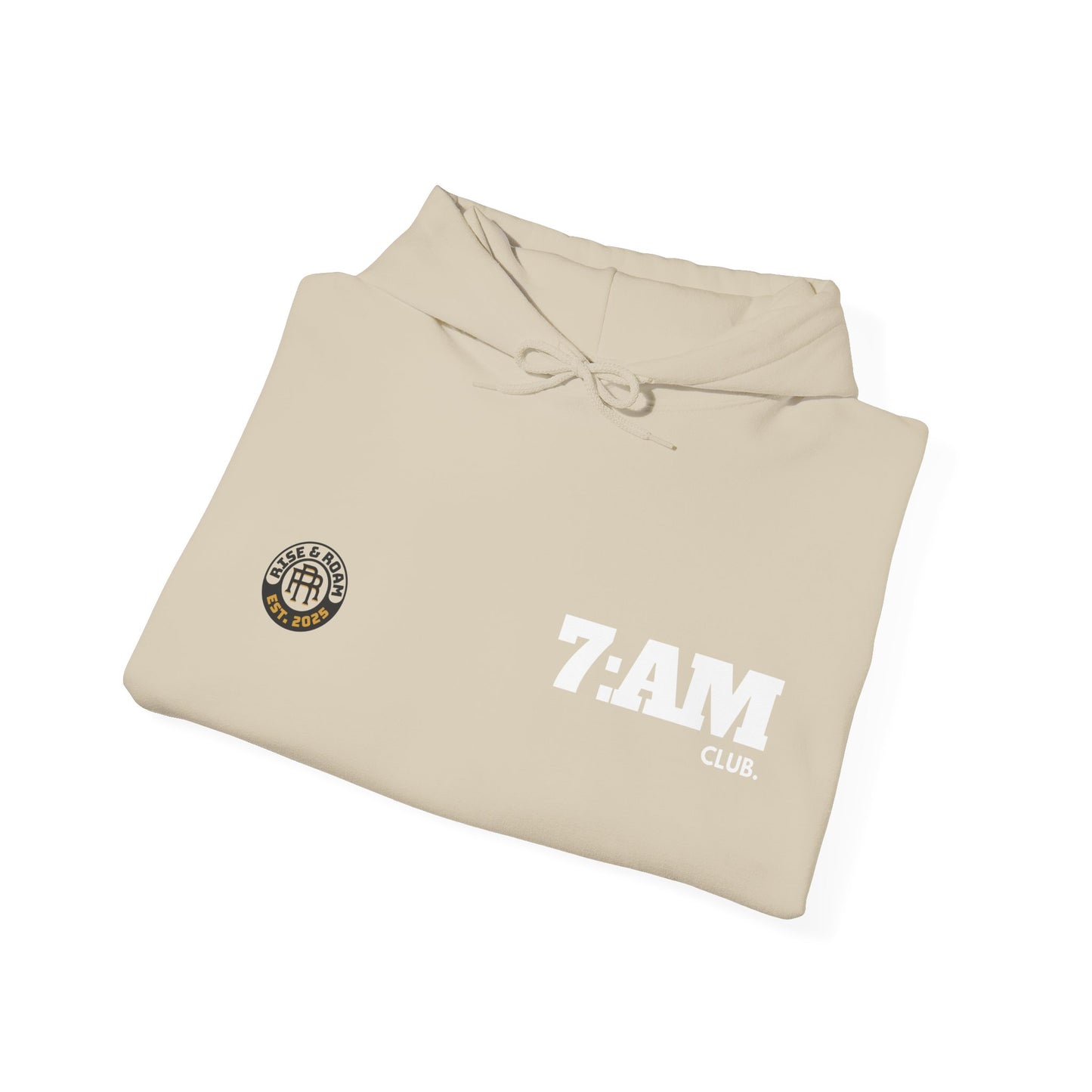 7 AM Club x Rise & Roam Brand Unisex Heavy Blend Hoodie.