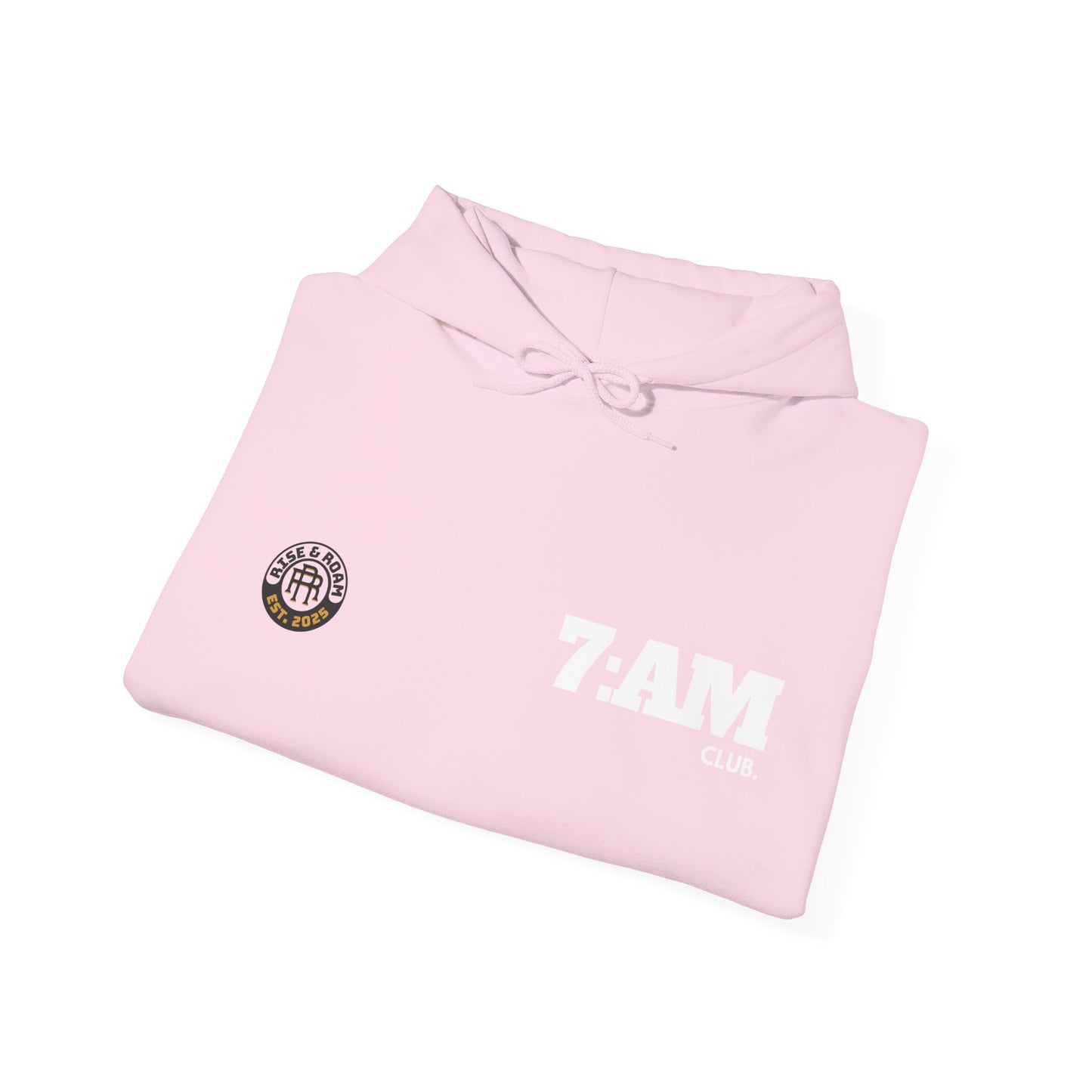 7 AM Club x Rise & Roam Brand Unisex Heavy Blend Hoodie.