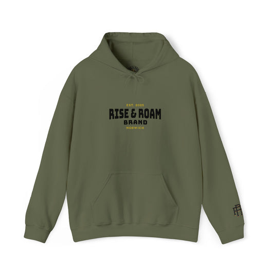 Rise & Roam Brand - Traditional Logo Hooded Sweatshirt