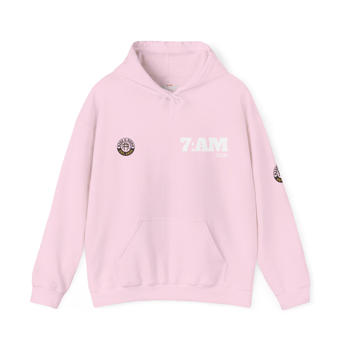7 AM Club x Rise & Roam Brand Unisex Heavy Blend Hoodie.