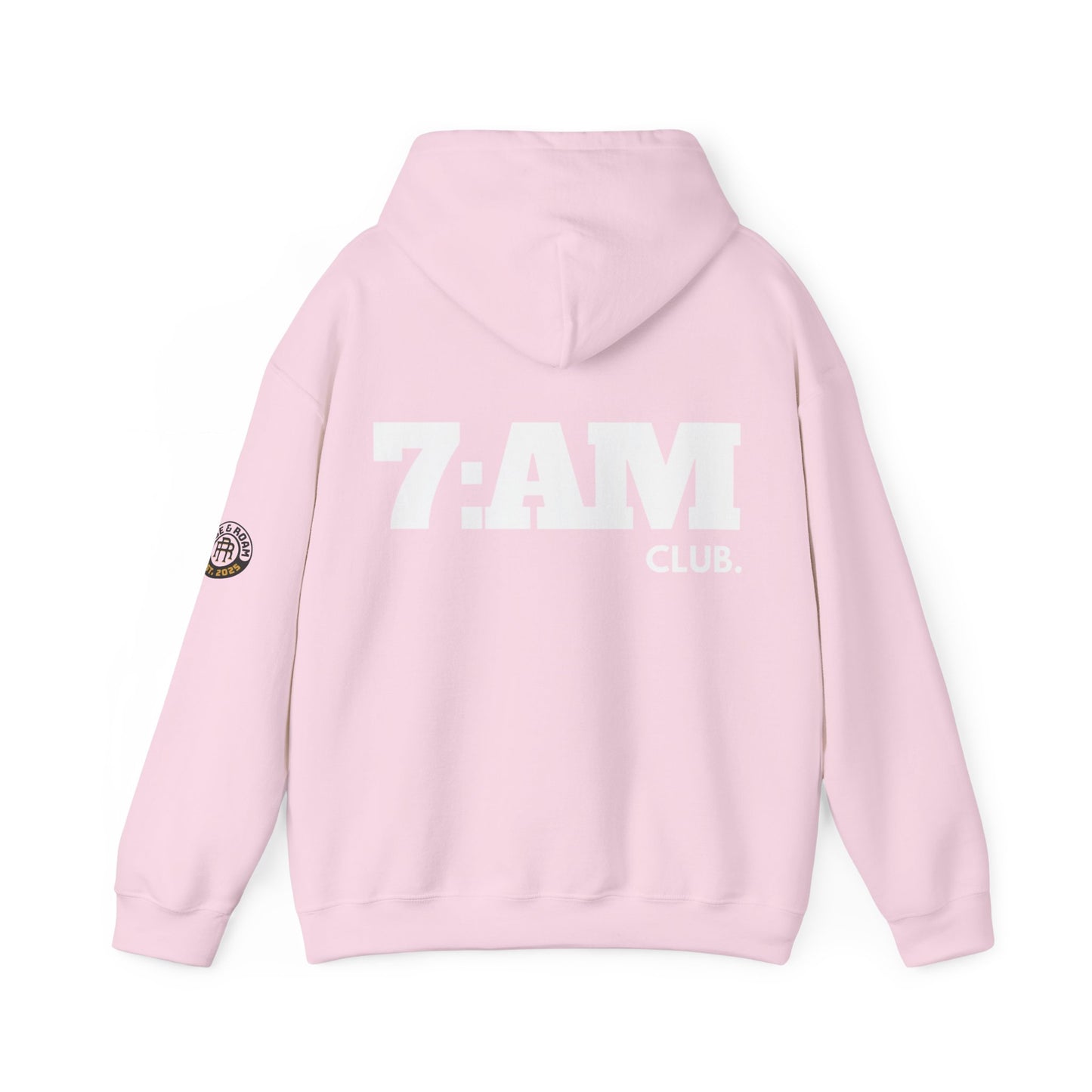 7 AM Club x Rise & Roam Brand Unisex Heavy Blend Hoodie.
