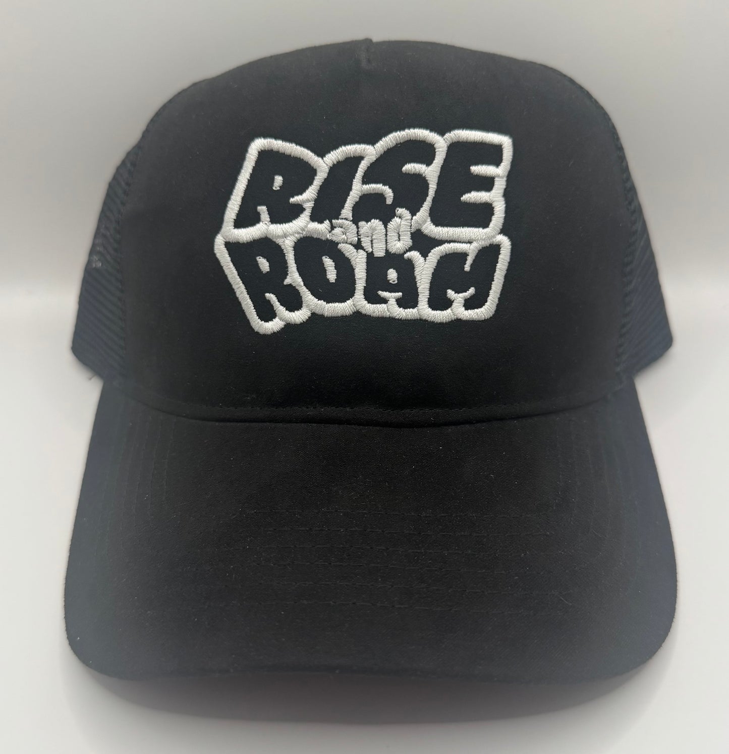 Rise & Roam Brand - Black Suede “To Busy on the Rise Trucker Cap.