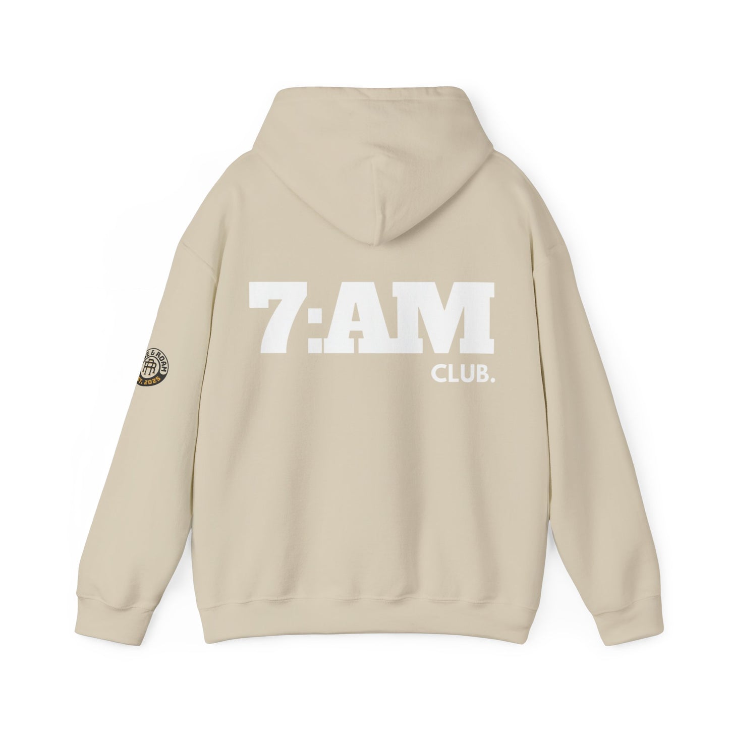 7 AM Club x Rise & Roam Brand Unisex Heavy Blend Hoodie.