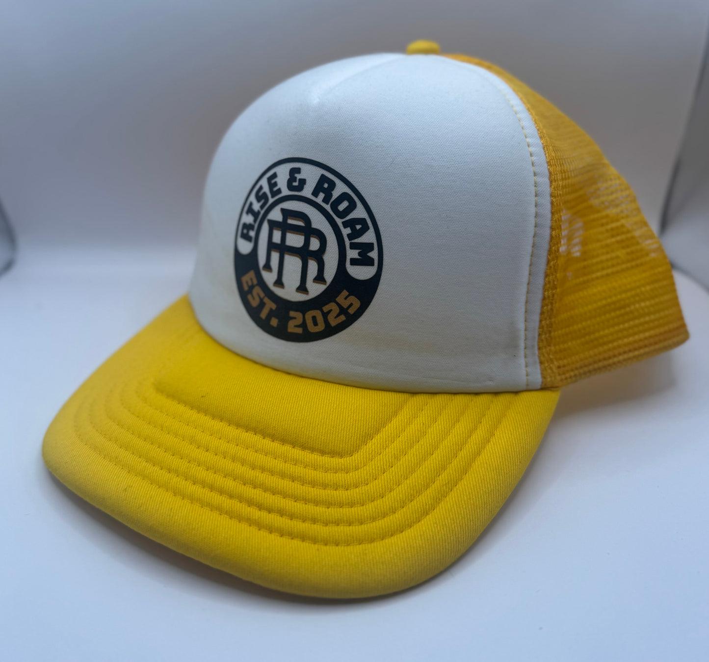 Rise & Roam Brand - Classic Logo Pressed Trucker SnapBack