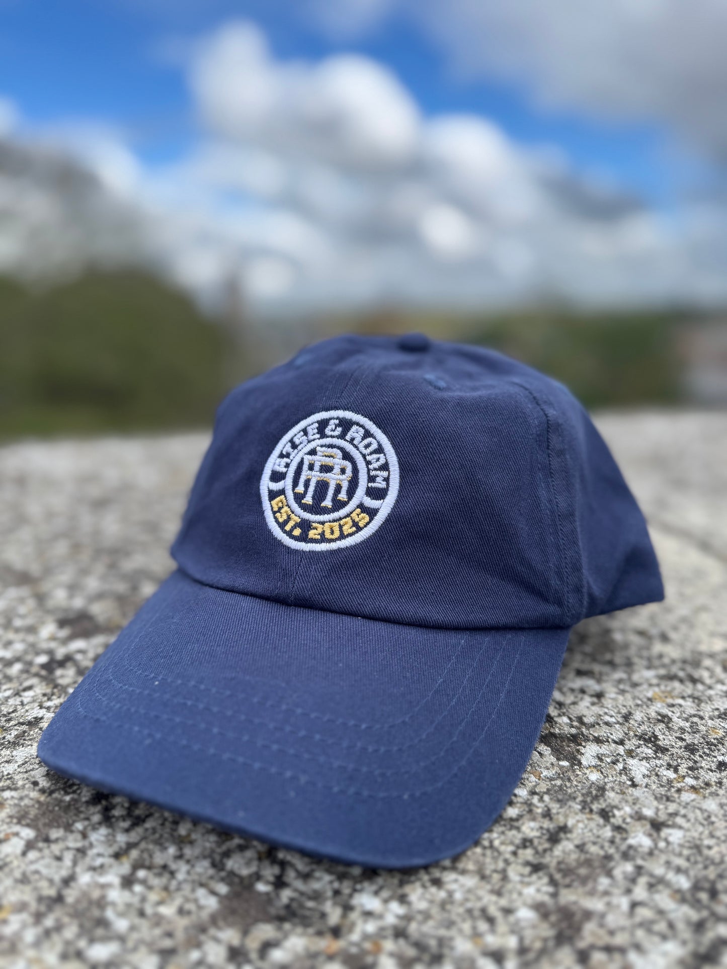 Rise & Roam Brand - Classic Logo Dad Caps.