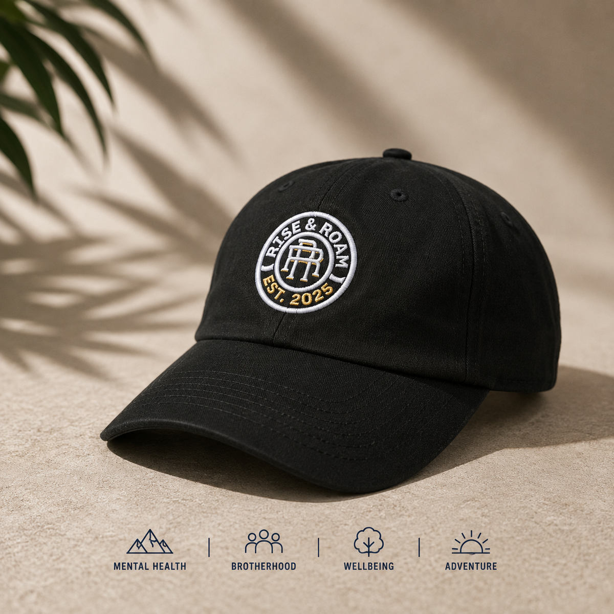 Rise & Roam Brand - Classic Logo Dad Caps.