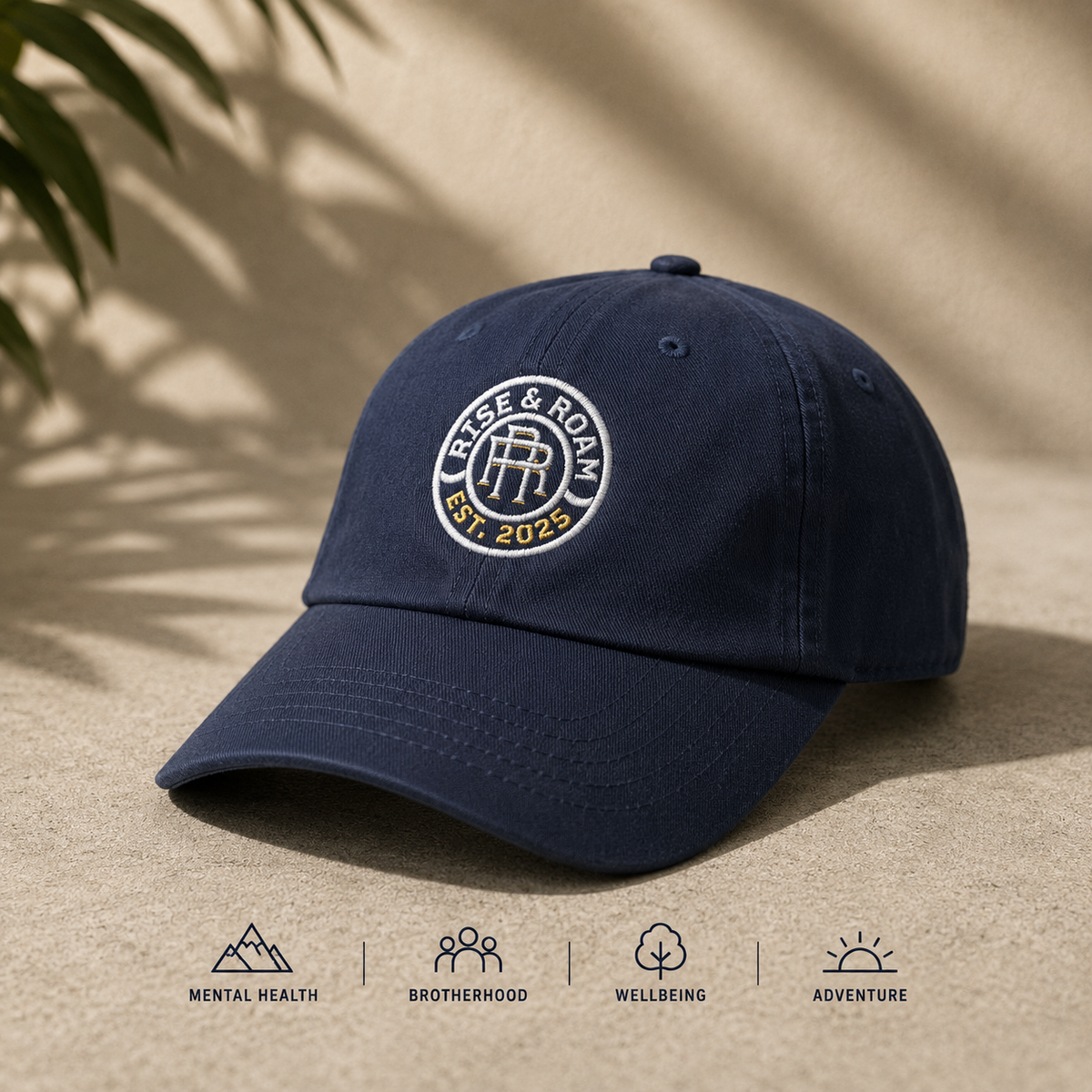 Rise & Roam Brand - Classic Logo Dad Caps.