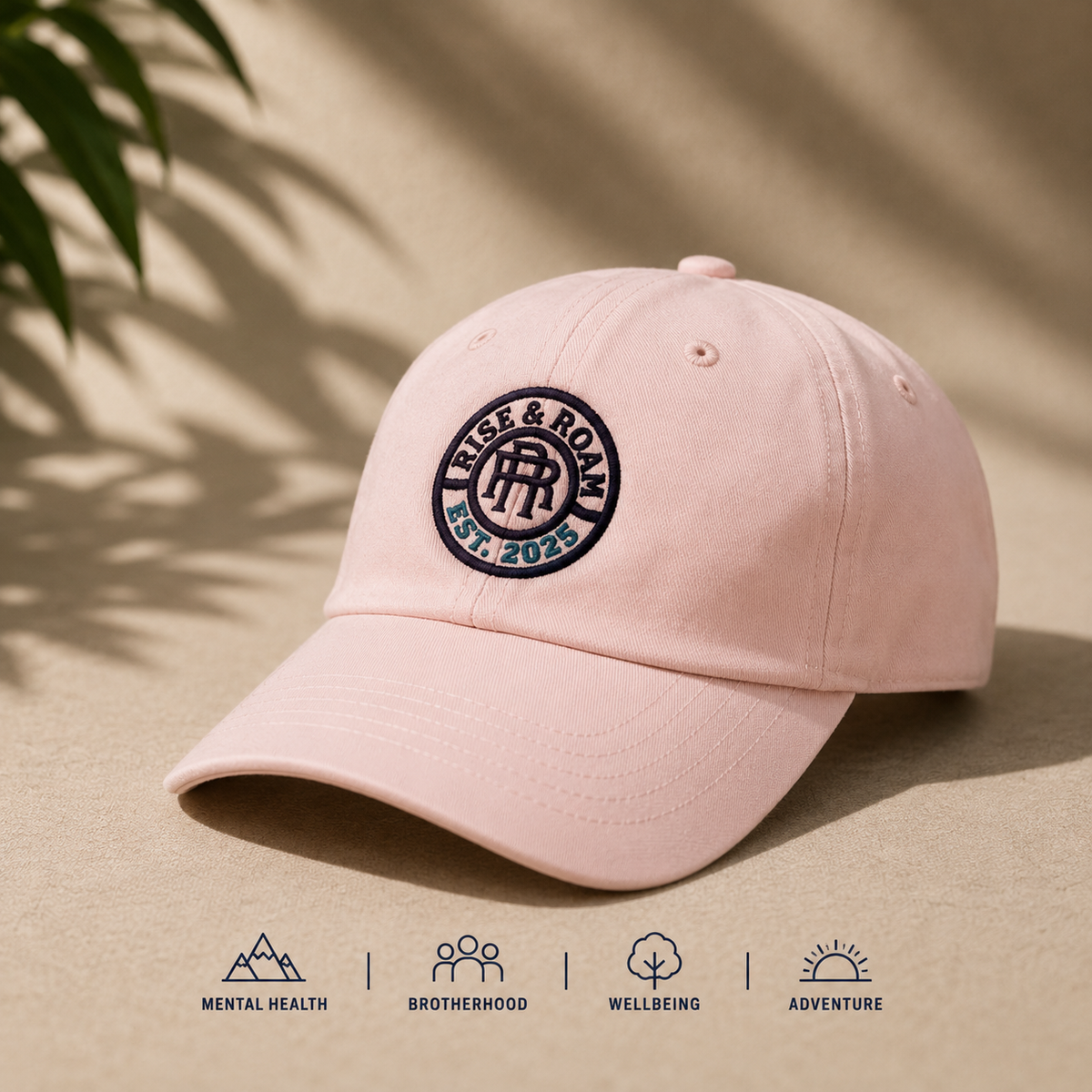 Rise & Roam Brand - Classic Logo Dad Caps.