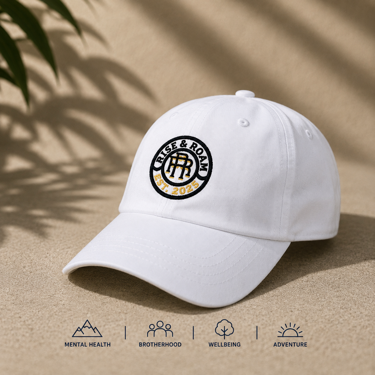 Rise & Roam Brand - Classic Logo Dad Caps.